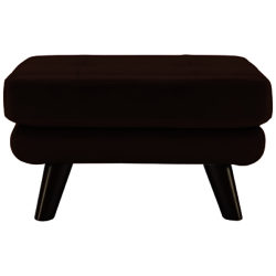 G Plan Vintage The Fifty Three Leather Footstool Capri Oak